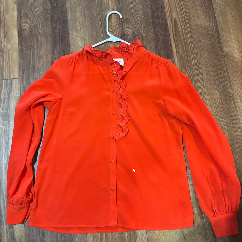 Sezane silk orange Chloe